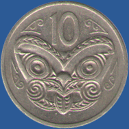 10 центов Новой Зеландии 1980 года