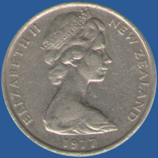 20 центов Новой Зеландии 1977 года