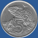 5 центов Новой Зеландии 1975 года